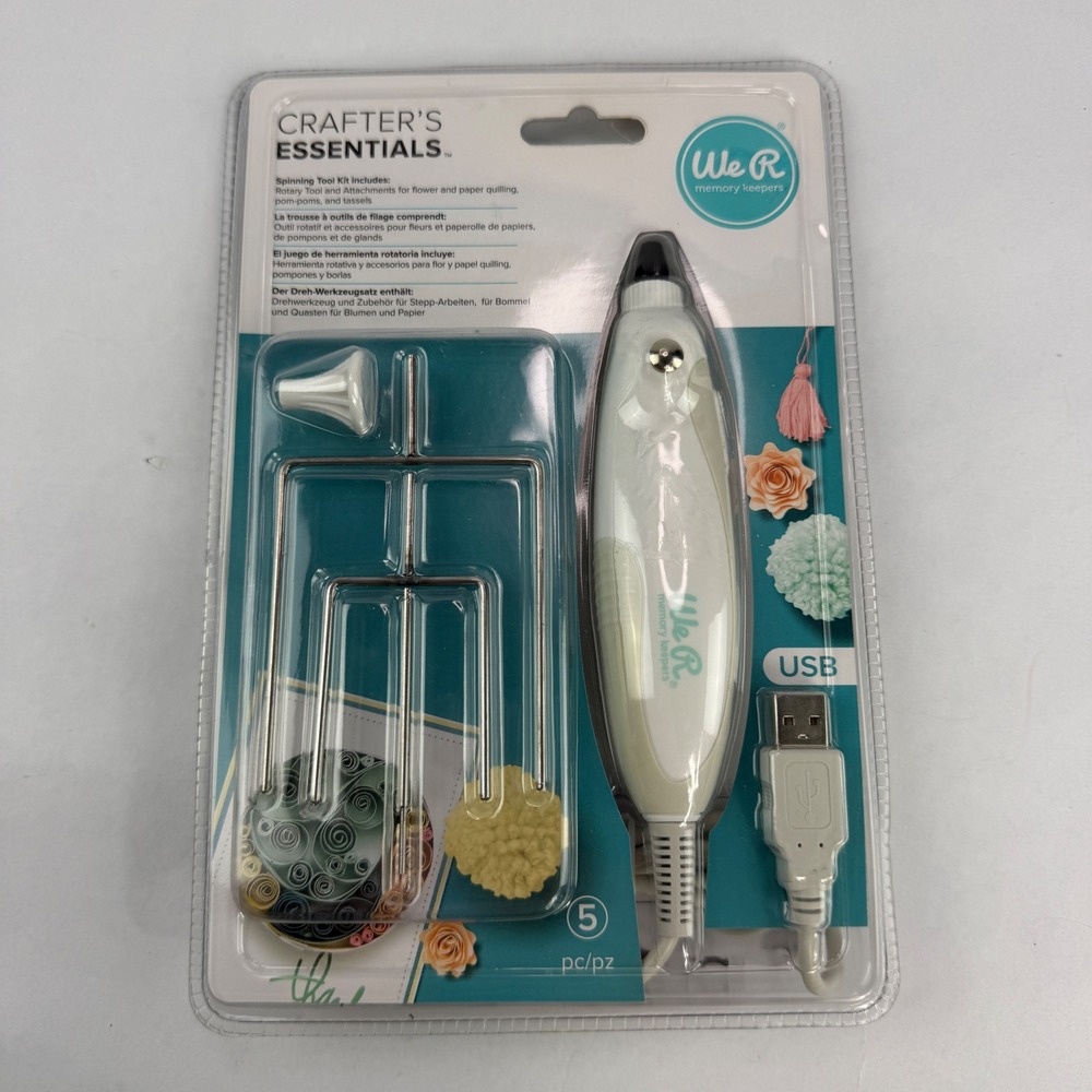 We R Memory Keepers Crafter's Essentials Spinning Tool Kit USB 5pc 661020 NEW